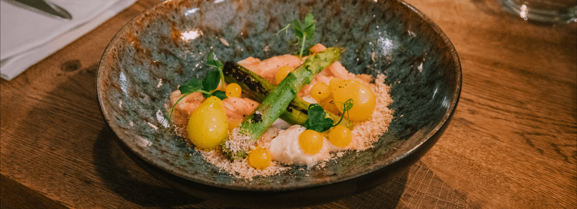Zalmpie gerecht van het Italiaans restaurant Barlucca in Breda